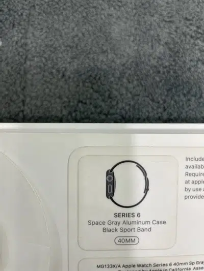 Apple watch series 6 40mm black color with box and cable