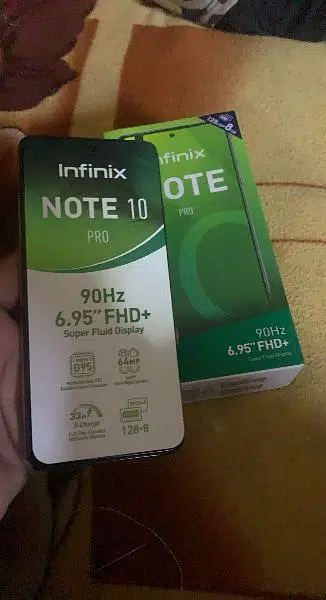 Infinix Note 10 pro 8gm ram 128 gb 9 month gurante